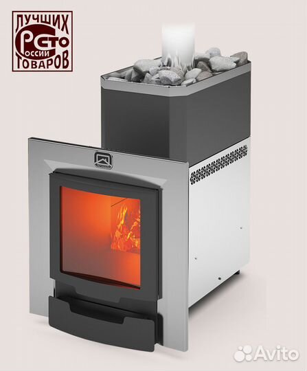 Печь для бани Русь-18 лнзп Профи Панорама (1.1) Те