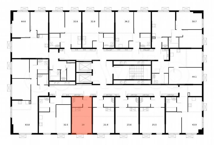 Квартира-студия, 20 м², 17/17 эт.
