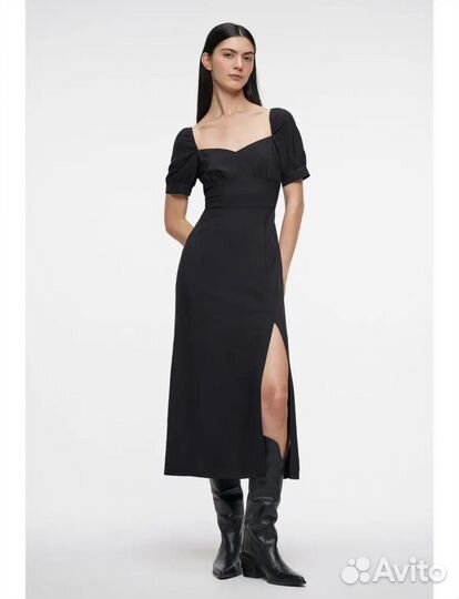 Платье миди приталенное