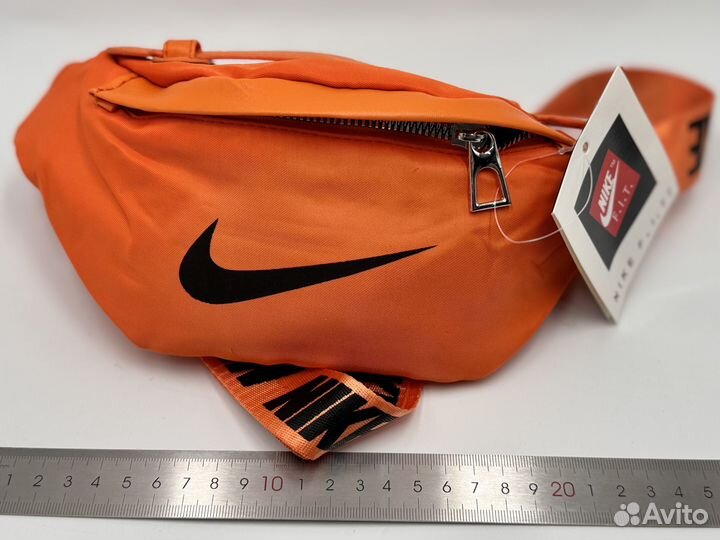 Сумка на пояс плечо Nike оранжевый неон