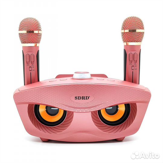 Караоке система sdrd SD-306 розовая, 2 микрофона
