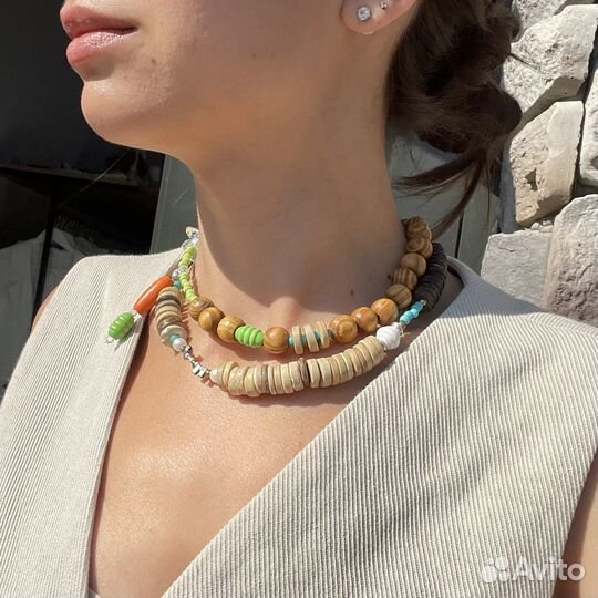 Бусы для сумки / крупный чокер