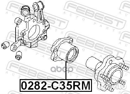 Подшипник ступицы задней 0282-C35RM Febest