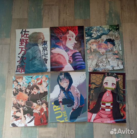 Аниме вещи (постеры, значки)