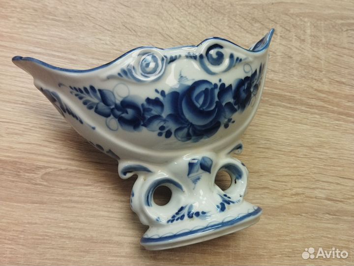 Ваза для фруктов Гжель