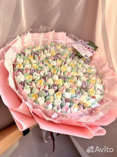 Букеты из зефира