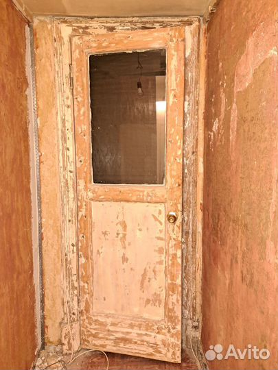 Дверь кухонная деревянная со стеклом СССР, 195