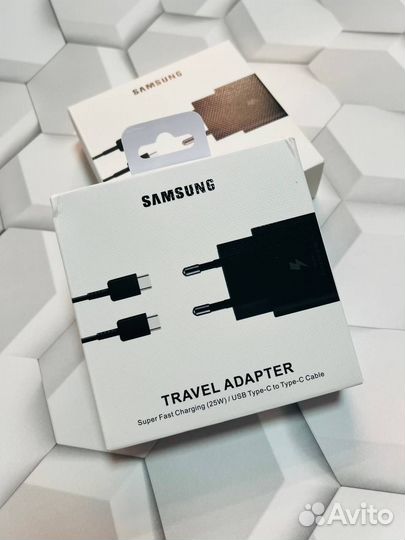 Быстрая зарядка Samsung 25w + Type-C