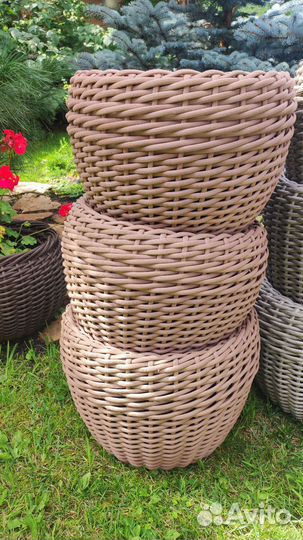 Кашпо из ротанга 12 литров