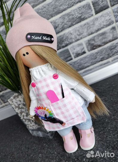 Интерьерная кукла-кондитер, мастер маникюра, панда