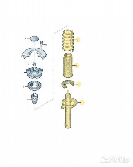 Стойка амортизатора с пружиной опора Volkswagen