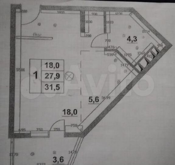 Квартира-студия, 32 м², 3/8 эт.