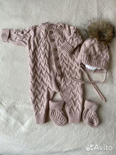 Зимний комбинезон-конверт для новорожденных