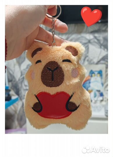 Мягкая игрушка брелок капибара