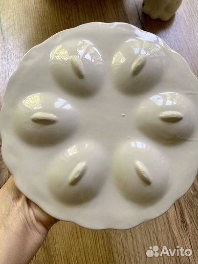 Тарелка пасхальная кролики