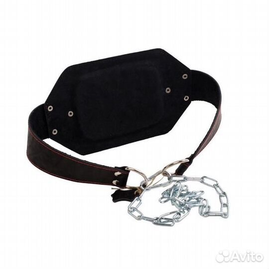 Пояс с цепью для отягощения (нат. кожа)