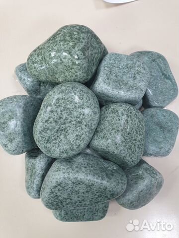Камень для бани и сауны жадеит галтованный
