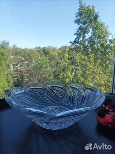 Ваза для фруктов хрустальная