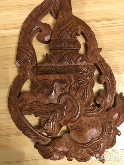 Панно настенное. Дерево. 2 шт. Лаос. Винтаж