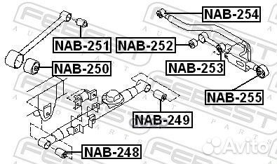 Сайлентблок NAB-253 NAB-253 Febest