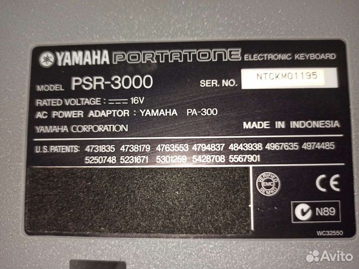 Синтезатор yamaha psr 3000