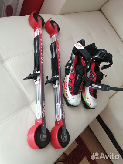 Лыжи роллеры + ботинки