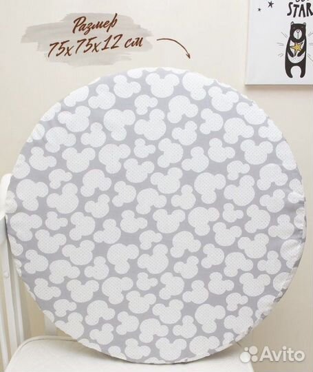 Простынь на резинке в детскую кроватку