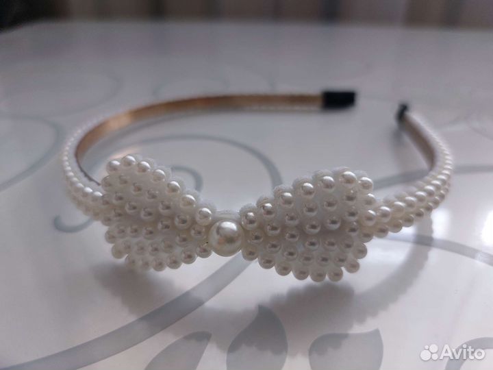 Жемчужный ободок для волос