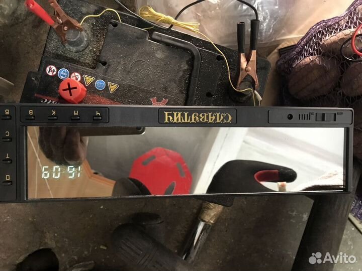 Зеркало - часы автомобильные 