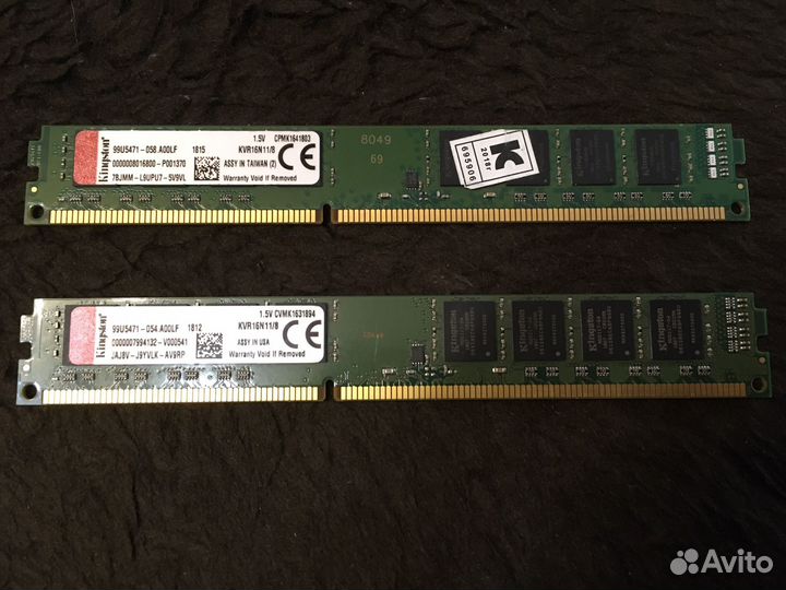 Оперативная память ddr3 16 gb (2х8) 1600 MHz
