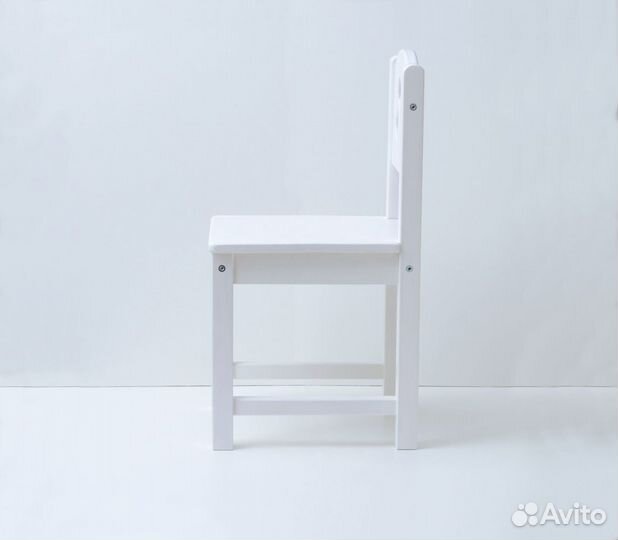 Детский стул деревянный белый