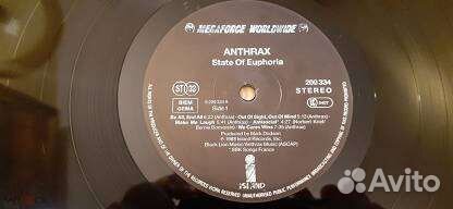 Anthrax state of euphoria 1988 Germany LP
