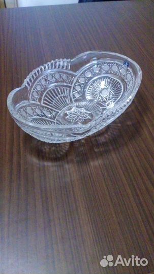 Хрустальная ваза Ладья хрусталь