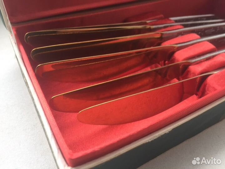 Ножи СССР с позолотой с коробкой набор