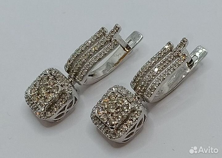 Роскошные серьги с бриллиантами 585