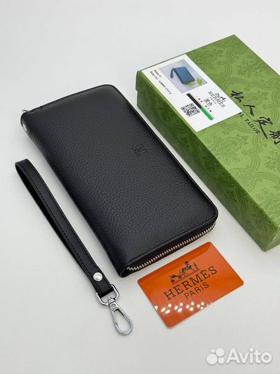 Портмоне мужское Hermes натуральная кожа