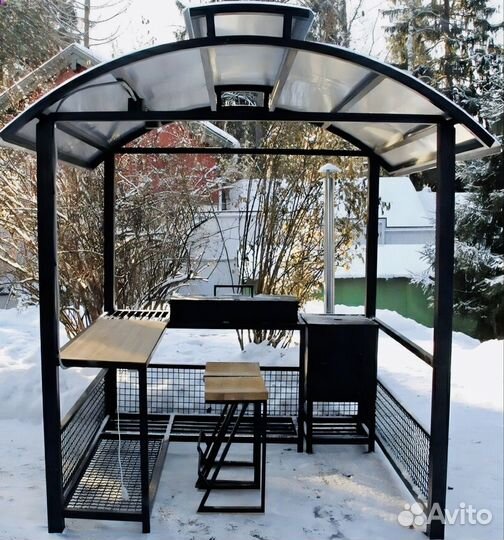 Мангал с крышей