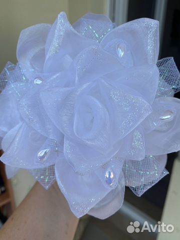 Банты для волос белые