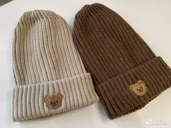 Шапка детская вязаная новая на 1-2 года