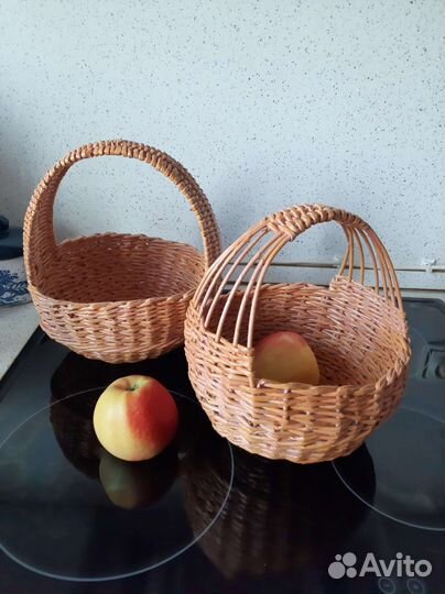 Корзина из бумажной лозы