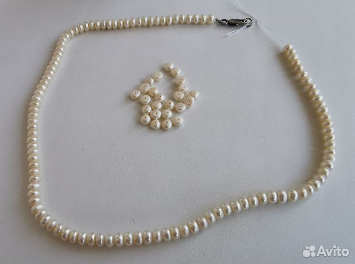 Бусины жемчуг гранат