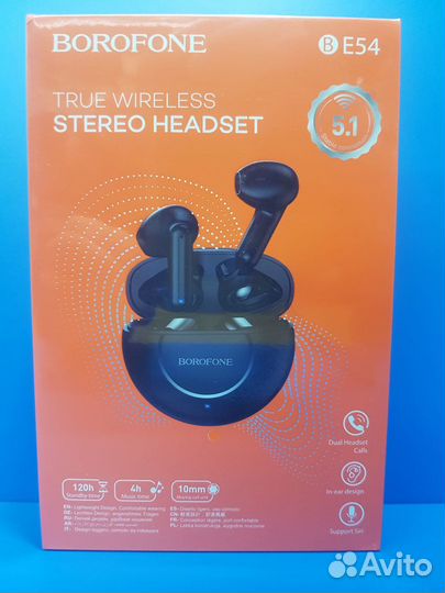 Bluetooth наушники TWS borofone BE54 / Черные