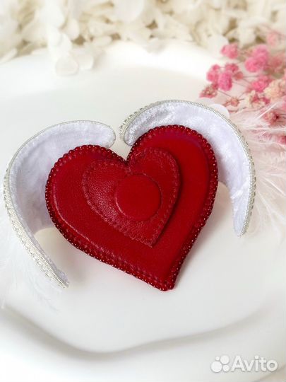 Брошь сердце 3D
