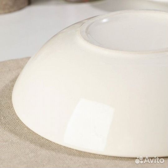 Тарелка суповая «Гербарий», 750 мл, d19,5 см, бела