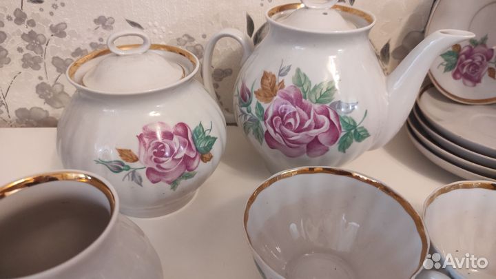 Фарфоровый сервиз чайный, Дулево