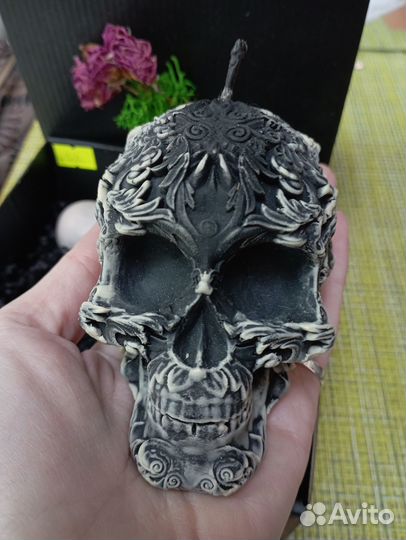 Набор свечей ручной работы Череп