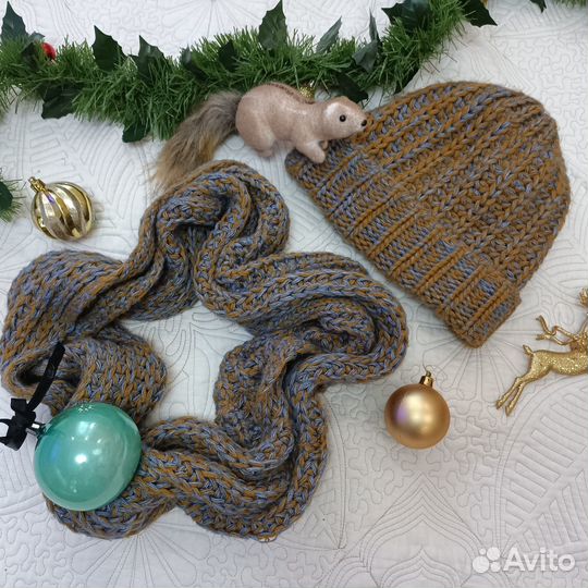 Шапка и снуд комплект