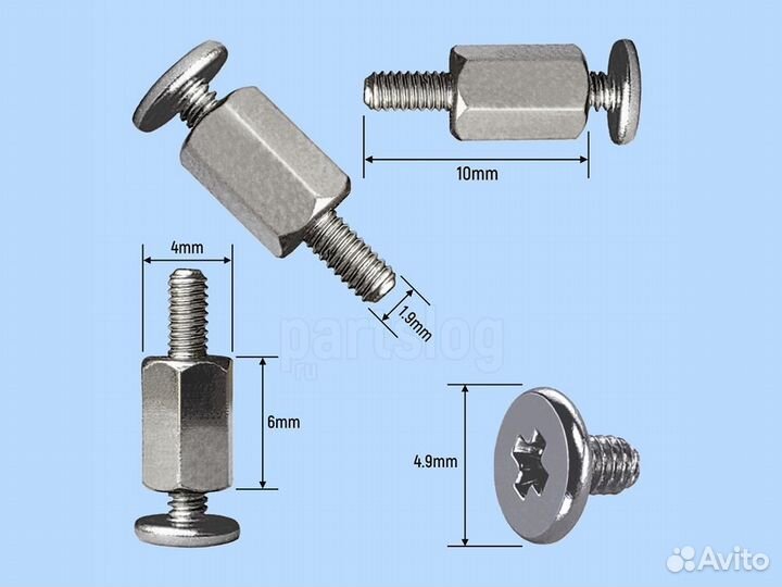 Стойка и винт крепления M.2 SSD накопителей для MS