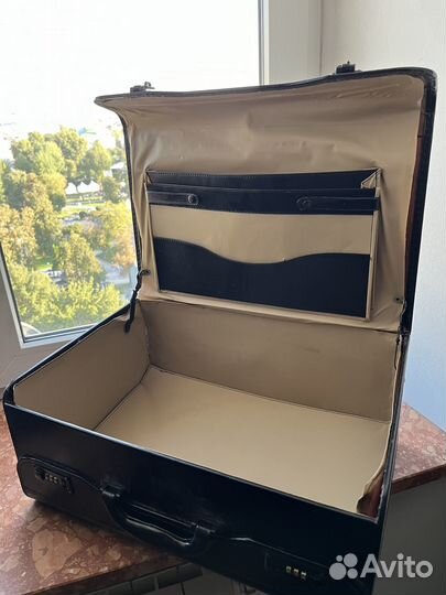 Сумка саквояж портфель Samsonite натуральная кожа