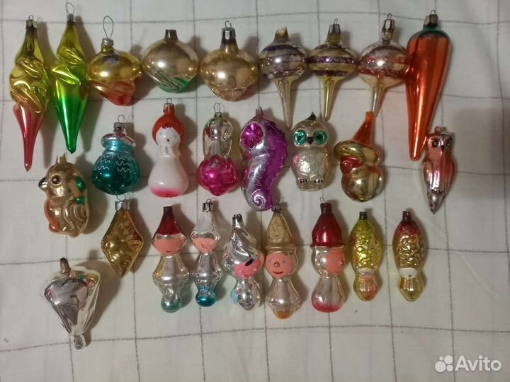 Елочные игрушки СССР в реставрацию лот